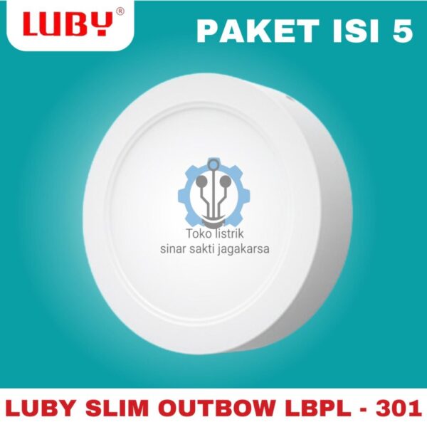 Luby Bundling Slim Downlight Panel Round Outbow LBPL-301 9W / 12W / 18W – Paket Isi 5