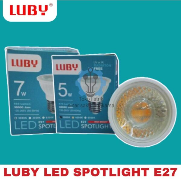 Luby Led Spotlight Fitting E27 5 7 Watt Luby Lampu Sorot Fitting E27 5 7 Watt Berkualitas