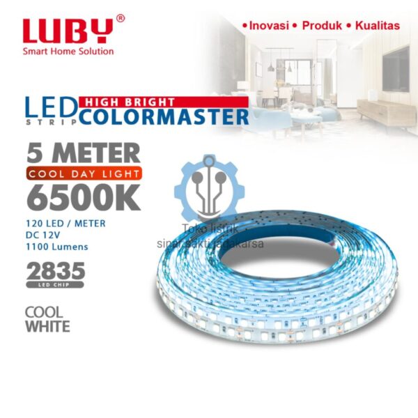 Luby Led Strip Color Master 10,5 Watt Ip 20 5 Meter 120 Led 8mm Luby Lampu Strip Dc 12 Volt
