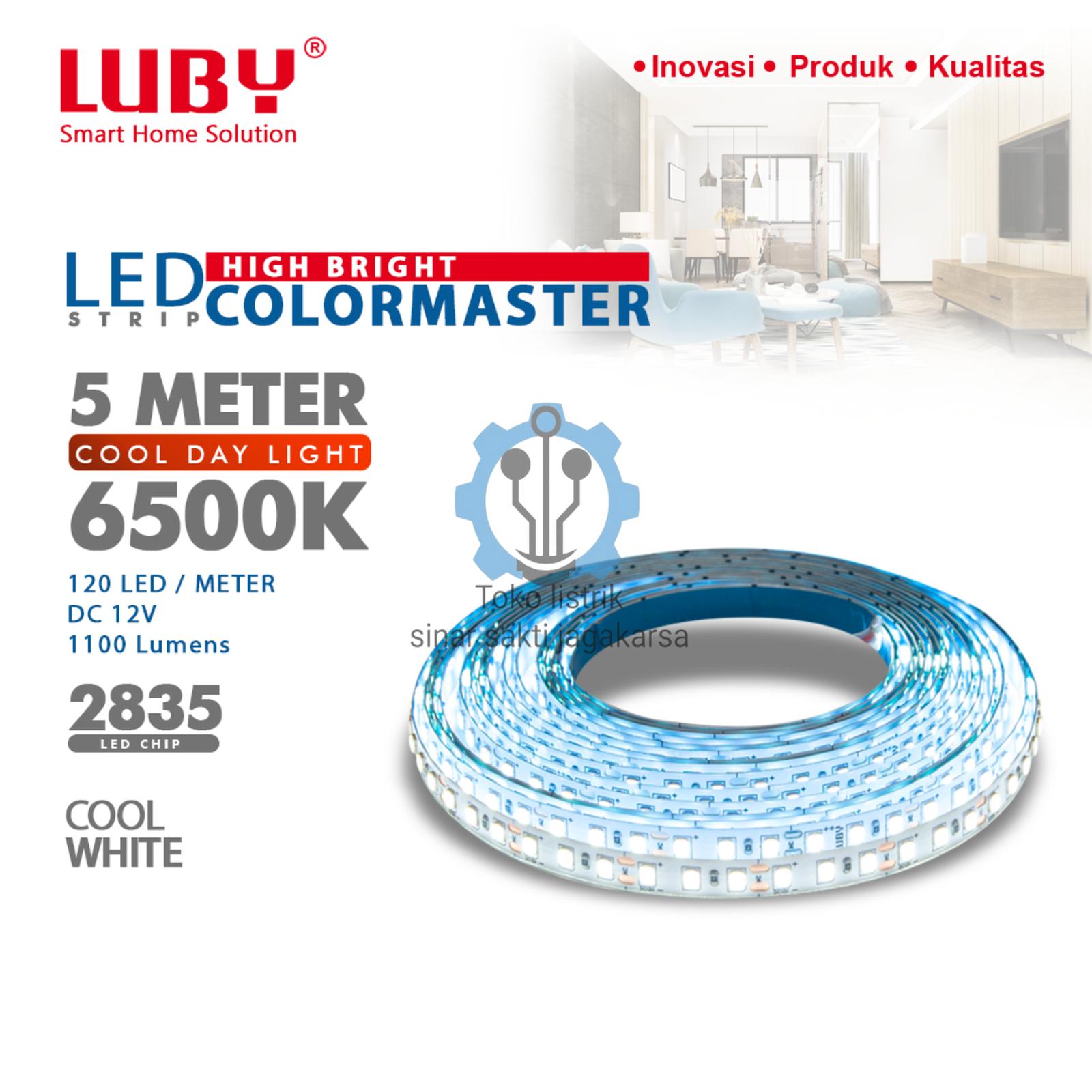 Luby Led Strip Color Master 10,5 Watt Ip 20 5 Meter 120 Led 8mm Luby Lampu Strip Dc 12 Volt