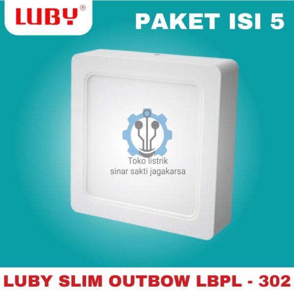 Luby Bundling Slim Downlight Panel Square Outbow LBPL-302 9W / 12W / 18W – Paket Isi 5