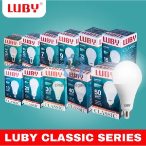 Luby Lampu Bulb Classic Series 3 5 7 9 12 15 18 24 30 40 50 Watt Luby Classic Led Bulb Cahaya Putih Kuning