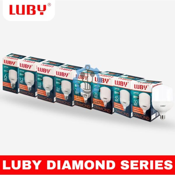Luby Lampu Capsule Type Diamond Series 6 12 18 24 30 36 45 50 Watt Luby Diamond Led T Bulb Cahaya Putih