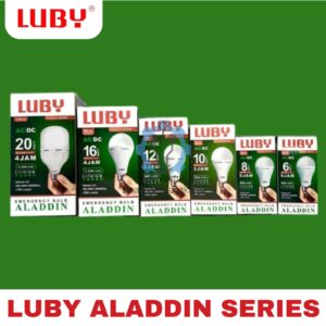 Luby Lampu Emergency Aladdin 6 8 10 12 16 20 Watt Luby Led Bulb Emergency Aladdin Cahaya Putih